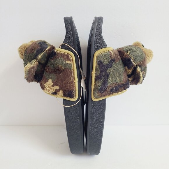 NEW Adidas Jeremy Scott Teddy Slides H02882 Size 8 Green Camo - Picture 4 of 7
